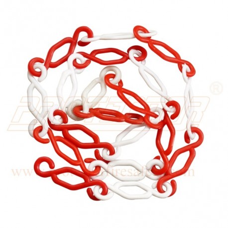 Made From LDPE. PLASTIC INTERLINK CHAIN, Color : Red White.