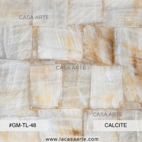 Calcite Semi Precious Stone Slab Tile, Size : Standard