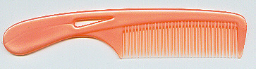Remonde Plain Orange Plastic Hair Comb, Technics : Machine Made