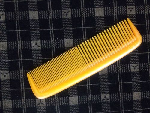 Yellow Pocket Plastic Hair Comb, For Personal Use