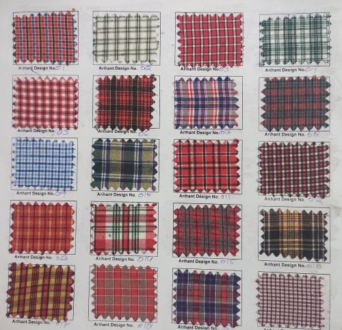 School Uniform Check Fabric, Width : 36 Inches/90 Cm