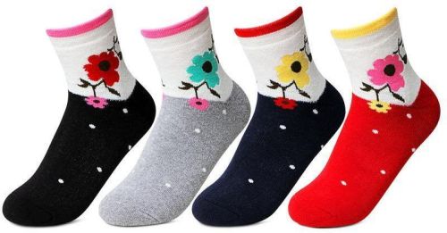 Flower Print Women Ankle Socks, Feature :  soft Lightweight 