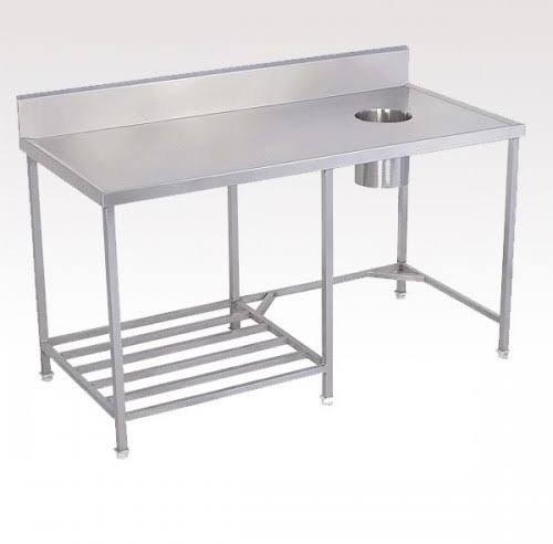 SS Garbage Table, Color : Natural Stainless Steel