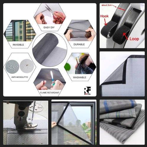 FiberMesh Velcro Hook and Loop, Color : Black/white