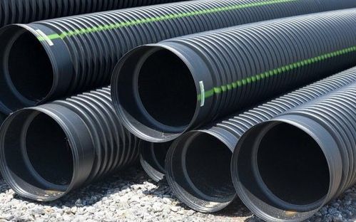 Round HDPE Single Wall Corrugated Pipes, Color : Black