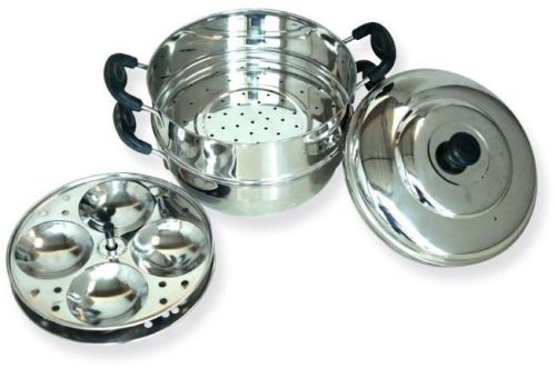 Stainless Steel Idli Cooker (4 Plates), Feature : Rust Proof