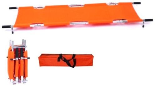 Metal Four Fold Stretcher, For Clinic, Hospital, Ruining Type : Non Motorized