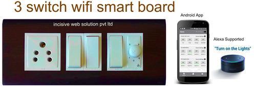 Rectangular Switch Wifi Smart Board, Color : Black White