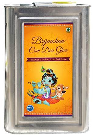 Brijmohan Cow Desi Ghee (5 Kg), For Cooking, Worship