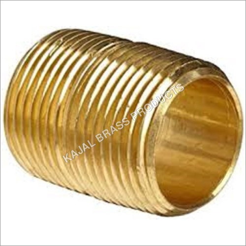 Brass Close Nipple, Color : Yellow