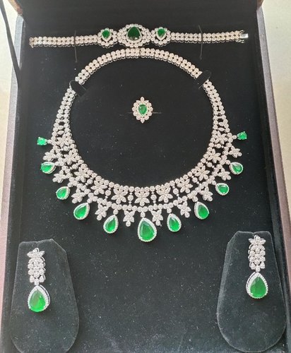 925 Sterling Silver Necklace Set, Occasion : Part Wear