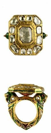 SGA Antique Gold Mughal Ring, Gender : Unisex