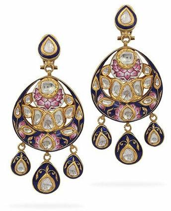 SGA Gold Mughal Earrings, Gender : Female