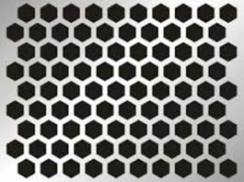 Coated Metal HEXAGONAL PERFORATION, For Flooring, Outdoor Furnitures, Stairs, Size : 2.5x5.5, 2x5