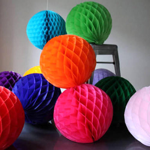 Honeycomb Paper Decorative Ball, For Handmade, Size : 10inch