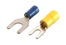 Copper Rectangular Tongue Fork Terminal Ends With Insulated