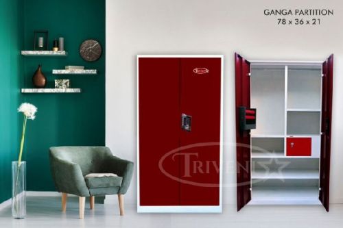 Powder Coated Ganga Partition Steel Almirah, For Home, Structure Type : Fully Assembled, Knock Down