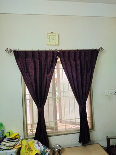 Polyester Curtain Fabrics, Color : Brown