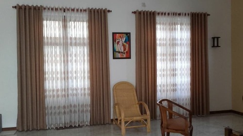 Polyester Window Curtains, For Door, Pattern : Plain