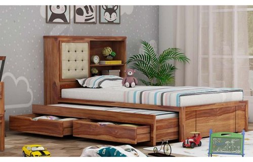 Gravitymart Trundle Bed With Storage, Color : Brown