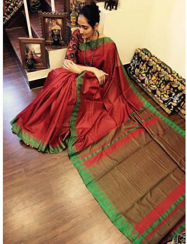 600 Gm Printed Cotton Ladies Kota Silk Saree