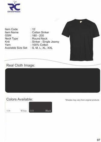 Plain Mens Cotton T Shirt, Size : XL, XXL