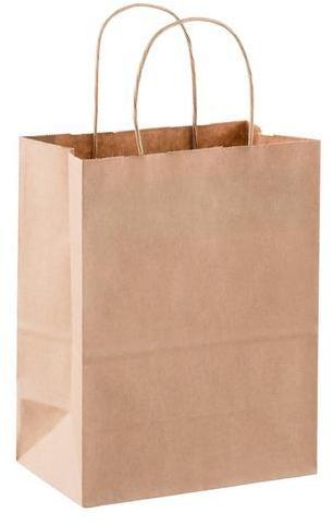 Kraft Paper Bag, For Shopping, Pattern : Plain