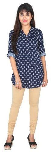 Ladies New Sand Churidar Leggings, Pattern : Plain