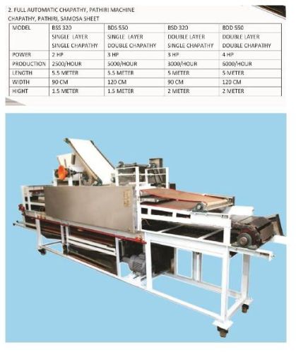 FULL AUTOMATIC CHAPPATHY /ROTI MACHINE, For Less Power Consumption, Packaging Type : CONTAINER