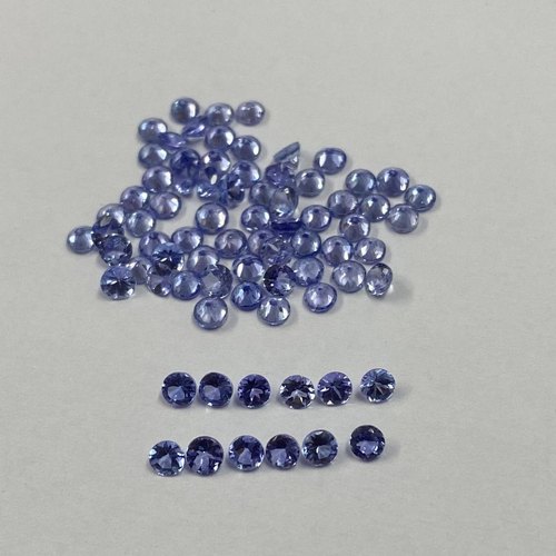 Natural Tanzanite Faceted Round Loose Gemstones, For Jewellery Use