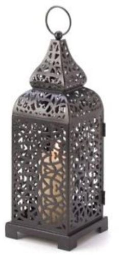 Non Polished Iron Candle Lanterns, For Wedding, Lighting, Decoration, Size : 40x40x45cm