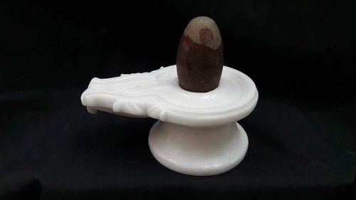 Marble Narmada Shivling, Color : Black