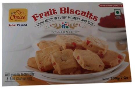 Ur Choice Fruit Biscuits, Packaging Size : 200 G