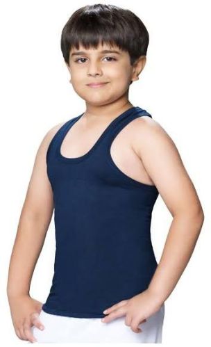 Blue Kanchan Plain Kids Cotton Vest, Feature : Anti-Wrinkle, Comfortable, Easily Washable