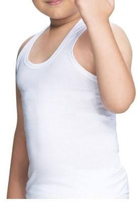 Kanchan Plain Cotton Kids White Vest, Feature : Comfortable