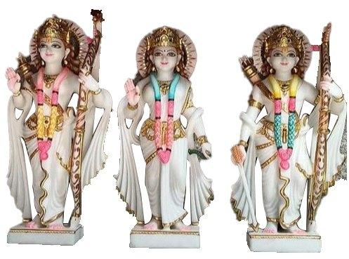 5 Feet Marble RAM Darbar Statue, For Home, Office, Temple, Pattern : Painted