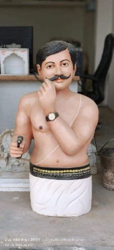 Polished Marble Chandrashekhar Azad Statue, For Garden, Office, Size : Standard