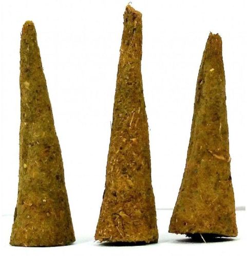 Cow Dung Dhoop Cone, For Spiritual Use, Feature : Low Smoke, Religious
