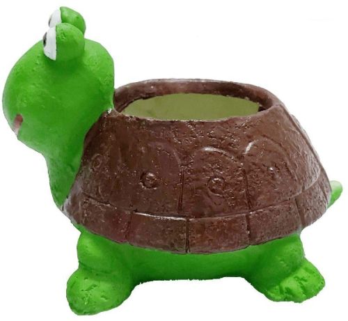 Tortoise Mini Top Decorative Planter, Color : Multicolour