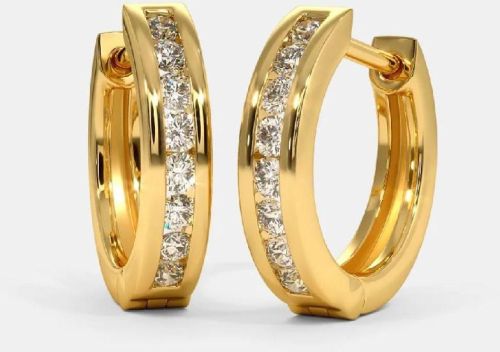 Round Gold Hoop Earrings, Style : Modern