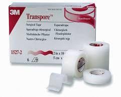 Polyimide 3M Transpore Surgical Tape, For Clinical Hospital, Design : Plain