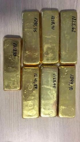 Rectangular 22 Carats AU GOLD BARS, For Jewelries, Density : 22K