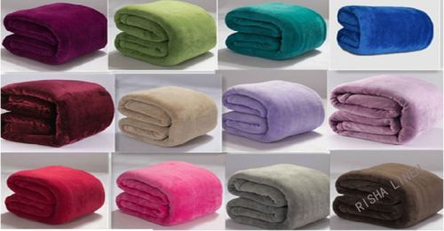 100% POLYSTER FLEECE BLANKET, Pattern : PLAIN