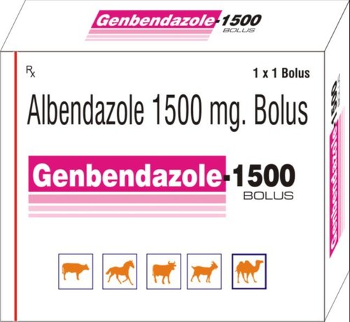 GENBENDAZOLE-1500 Albendazole Bolus, Packaging Size : 1x4