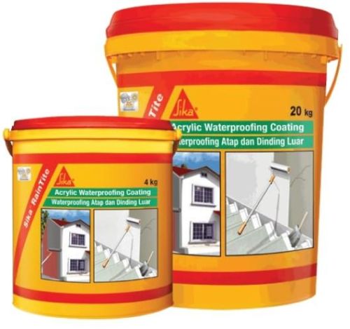 Sika Raintite Acrylic Waterproofing Coating, Packaging Size : 20 Kg
