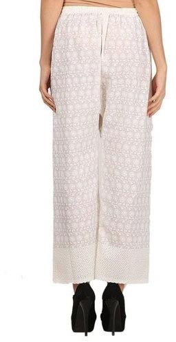 Ladies Chikan Palazzo, Size : Free Szie