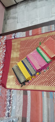 Banarasi Silk Dupatta, Color : Multi Colour