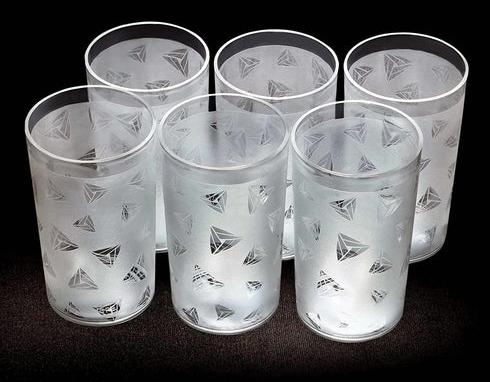 Unbreakable Plastic Diamond Design Drinking Glass, Color : Tranparent