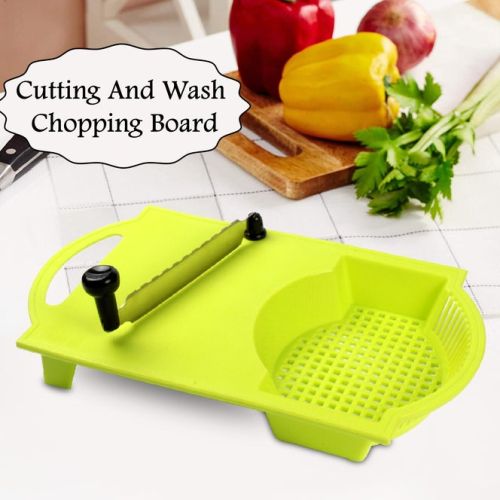 PLASTIC AND METAL CUT N WASH CHOPPING BOARD