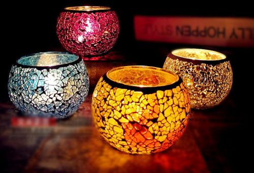Round Glass Fancy Votive Candle Holder, For Decoration